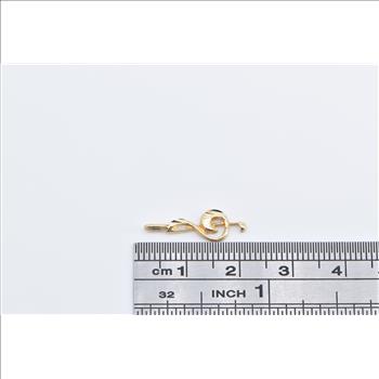 14K Treble Clef Music Symbol Musician Yellow Gold Charm/Pendant