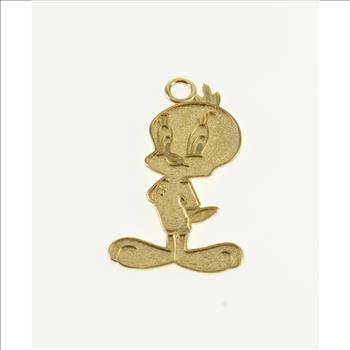 14K Tweety Bird Looney Toons Warner Brothers Yellow Gold Charm/Pendant
