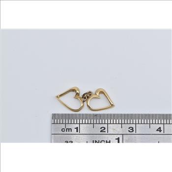 14K Two Hearts Eternal Love Symbol Romantic Yellow Gold Charm/Pendant