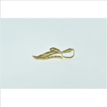 14K V Cursive Monogram Letter Name Yellow Gold Charm/Pendant