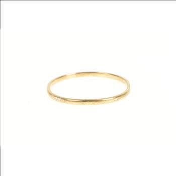 14K Victorian Checkered Pattern Child's Baby Yellow Gold Bracelet 4.75