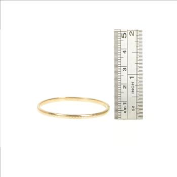 14K Victorian Checkered Pattern Child's Baby Yellow Gold Bracelet 4.75