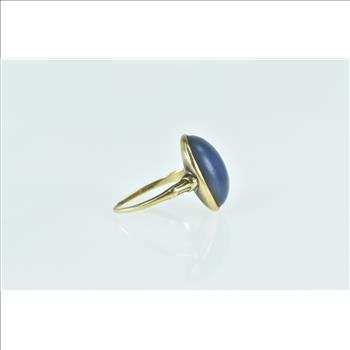 14K Victorian Oval Ametrine Cabochon Yellow Gold Ring, Size 6.5