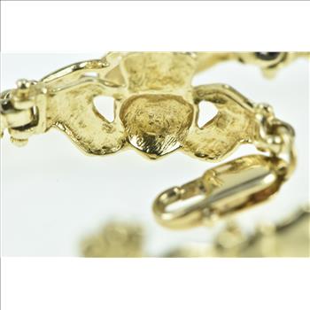 14K Vintage Claddagh Celtic Loyalty Symbol Yellow Gold Bracelet 7.25