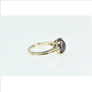 14K Vintage Natural Star Ruby Cabochon Statement Yellow Gold Ring, Size 7
