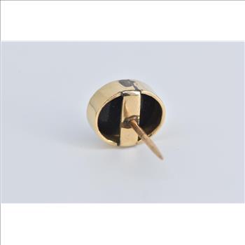 14K Vintage Purple Goldstone Men's Tie Tack Yellow Gold Pin/Brooch
