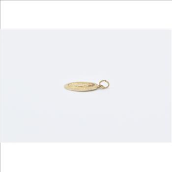 14K Virgin Mary Christian Faith Mother of Jesus Yellow Gold Charm/Pendant