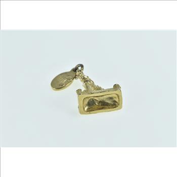 14K Walt Disney Prod 3D Castle Magic Kingdom Yellow Gold Charm/Pendant
