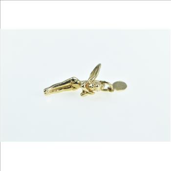 14K Walt Disney Prod Tinkerbell Pixie Character Yellow Gold Charm/Pendant