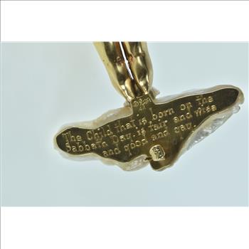 14K William Ruser Sabbath Child Cherub Yellow Gold Pin/Brooch