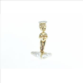 14K William Ruser Sabbath Child Cherub Yellow Gold Pin/Brooch