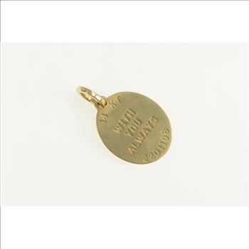 14K With You Always Fingerprint Memory Yellow Gold Charm/Pendant