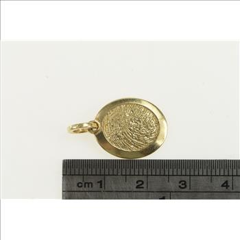 14K With You Always Fingerprint Memory Yellow Gold Charm/Pendant