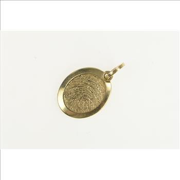 14K With You Always Fingerprint Memory Yellow Gold Charm/Pendant