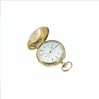 1885 M W Monogram Diamond Elgin Watch Pocket Watch
