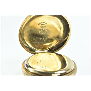 1885 M W Monogram Diamond Elgin Watch Pocket Watch