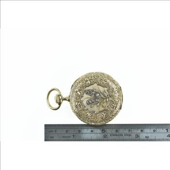 1885 M W Monogram Diamond Elgin Watch Pocket Watch