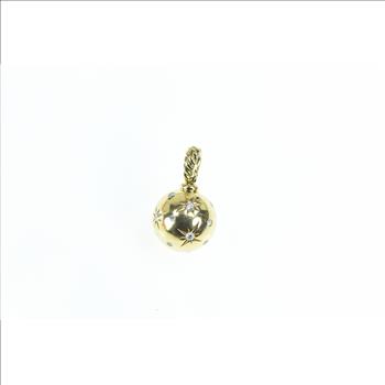 18K 0.20 Ctw David Yurman Solari Diamond Yellow Gold Pendant