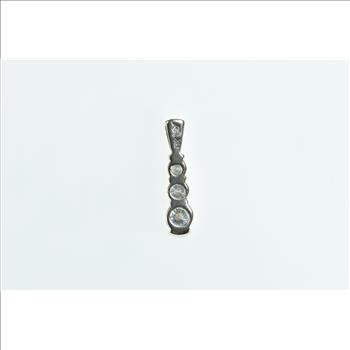 18K 0.50 Ctw Tiered Diamond E-F Classic Statement Yellow Gold Pendant