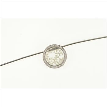 18K 1.25 Ctw Movado Diamond Capsule Chain White Gold Necklace 16