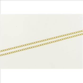 18k Yellow Gold Round Cable Link Chain (1.50 mm)