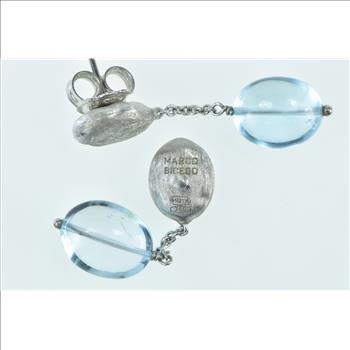 18K 18K Marco Bicego Jaipur Blue Topaz White Gold Earrings