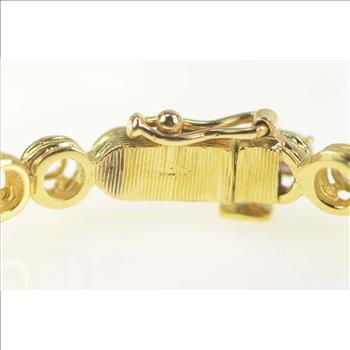 18K 1.92 Ctw Ruby Diamond Encrusted Bangle Yellow Gold Bracelet 6.25