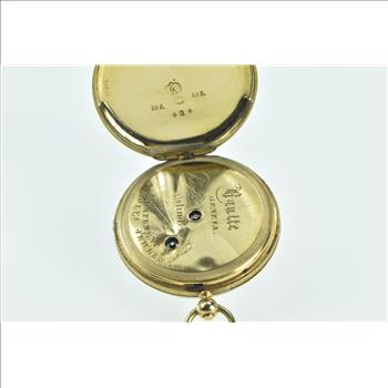 18K 28mm Ornate Victorian Key Wind Enamel Elaborate Pocket Watch