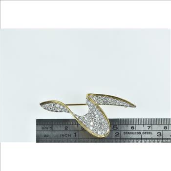 18K 3.50 Ctw Cabot Pave VS Diamond Encrusted Yellow Gold Pin/Brooch