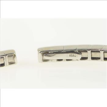 18K 3.80 Ctw Iolite Diamond Halo Pink Topaz White Gold Bracelet 6.5