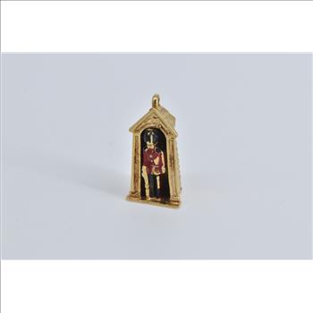 18K 3D Articulated Kings Guard London Buckingham Yellow Gold Charm/Pendant