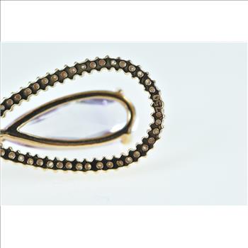 18K 5.05 Ctw Morganite Diamond Drop Rose Gold Pendant