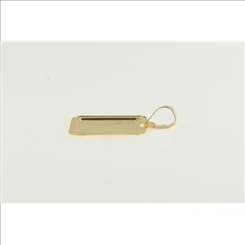 18K Allahu Akbar Arabic Islamic Script Faith Yellow Gold Pendant