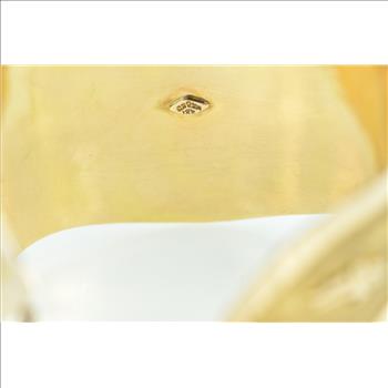 18K Aztec Ornate Tribal Pattern Cuff Yellow Gold Bracelet 6.75