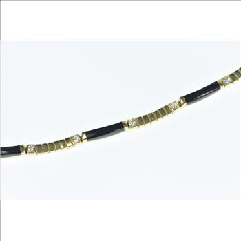 18K Bernard K. Passman Black Coral Collar Yellow Gold Necklace 16.5
