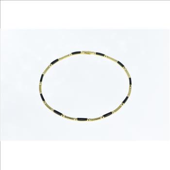 18K Bernard K. Passman Black Coral Collar Yellow Gold Necklace 16.5