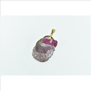 18K Carved Tourmaline Chinese Dragon Statement Yellow Gold Pendant