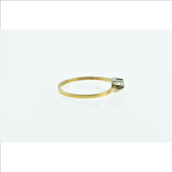 18K Classic Diamond Solitaire Classic Promise Yellow Gold Ring, Size 6.5