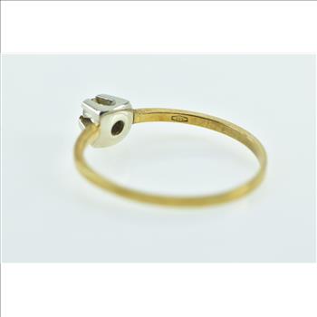 18K Classic Diamond Solitaire Classic Promise Yellow Gold Ring, Size 6.5