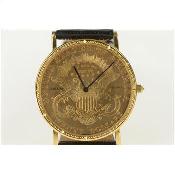 18k Corum Gold $20 Double Eagle Coin Watch - Men's