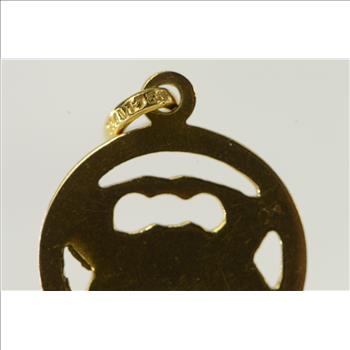 18K Crab Cancer Zodiac Sign Symbol Yellow Gold Charm/Pendant