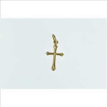 18K Cross Christian Faith Symbol Religious Yellow Gold Charm/Pendant