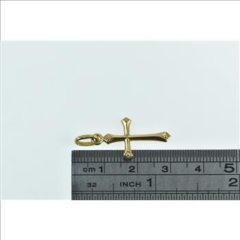 18K Cross Christian Faith Symbol Religious Yellow Gold Charm/Pendant