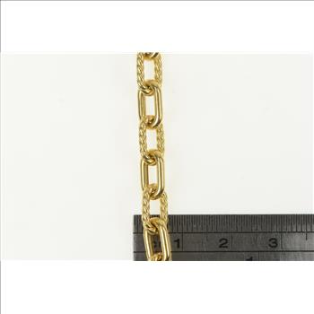 18K David Yurman Madison Paperclip Chain Yellow Gold Necklace 17.75
