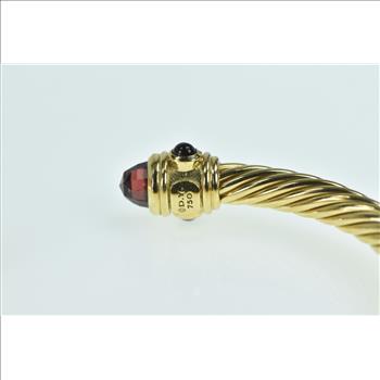 18K David Yurman Renaissance Designer Cuff Yellow Gold Bracelet 6.75