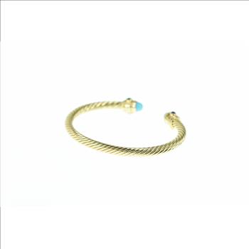 18K David Yurman Renaissance Designer Cuff Yellow Gold Bracelet 7