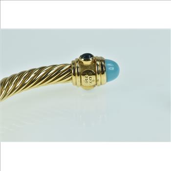 18K David Yurman Renaissance Designer Cuff Yellow Gold Bracelet 7