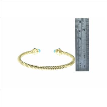 18K David Yurman Renaissance Designer Cuff Yellow Gold Bracelet 7