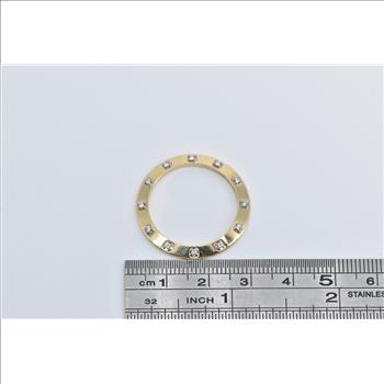 18K Diamond Inset Rolex Bezel Yellow Gold