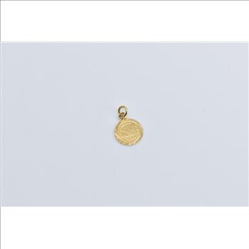 18K Eagle Face Tribute Coin Fashion Yellow Gold Charm/Pendant